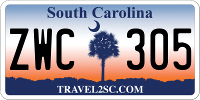 SC license plate ZWC305