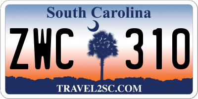 SC license plate ZWC310