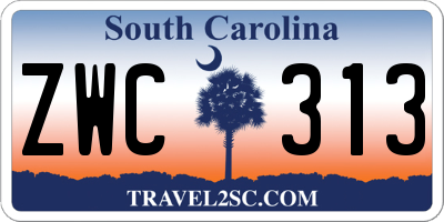 SC license plate ZWC313