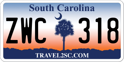 SC license plate ZWC318