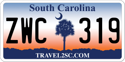 SC license plate ZWC319