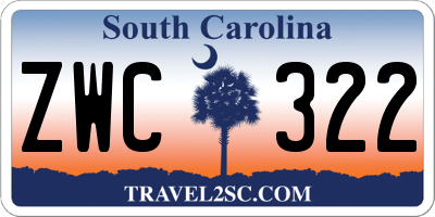 SC license plate ZWC322