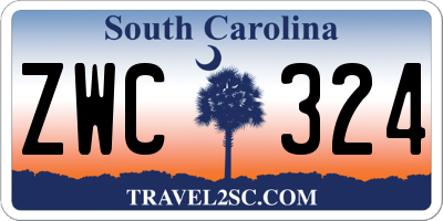SC license plate ZWC324