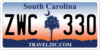 SC license plate ZWC330