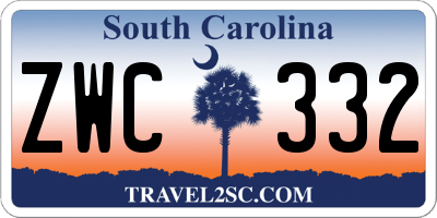 SC license plate ZWC332