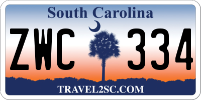 SC license plate ZWC334