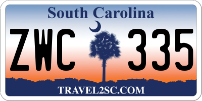 SC license plate ZWC335