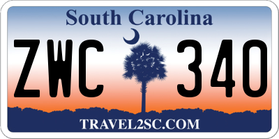 SC license plate ZWC340