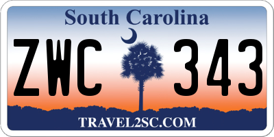 SC license plate ZWC343