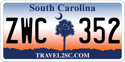 SC license plate ZWC352