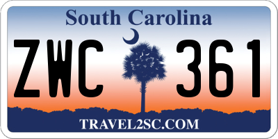 SC license plate ZWC361