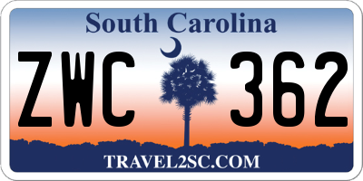 SC license plate ZWC362