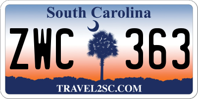 SC license plate ZWC363