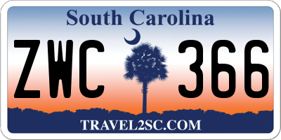 SC license plate ZWC366