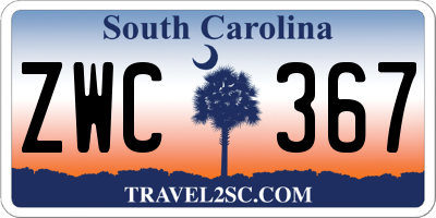 SC license plate ZWC367