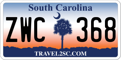 SC license plate ZWC368