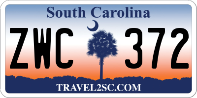 SC license plate ZWC372