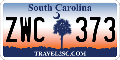 SC license plate ZWC373