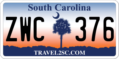 SC license plate ZWC376