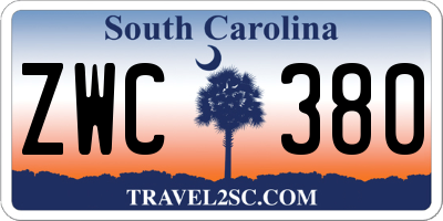 SC license plate ZWC380