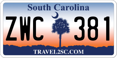 SC license plate ZWC381