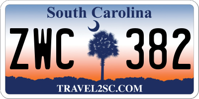 SC license plate ZWC382