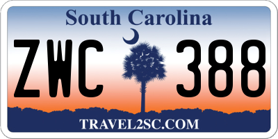 SC license plate ZWC388