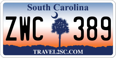 SC license plate ZWC389
