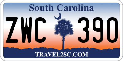 SC license plate ZWC390