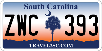 SC license plate ZWC393