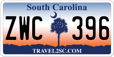 SC license plate ZWC396