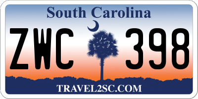 SC license plate ZWC398