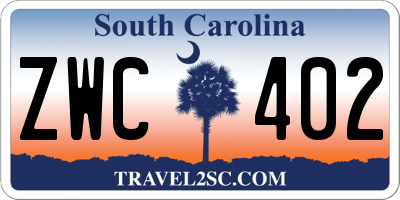 SC license plate ZWC402