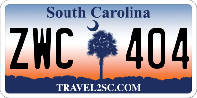 SC license plate ZWC404