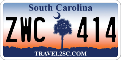 SC license plate ZWC414
