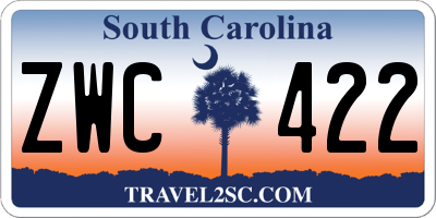 SC license plate ZWC422