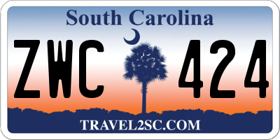 SC license plate ZWC424