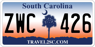 SC license plate ZWC426