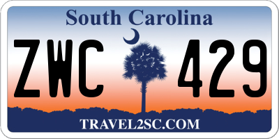 SC license plate ZWC429