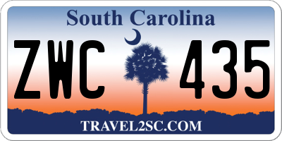 SC license plate ZWC435