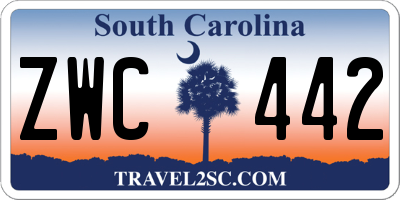SC license plate ZWC442