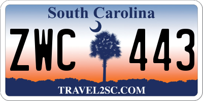 SC license plate ZWC443