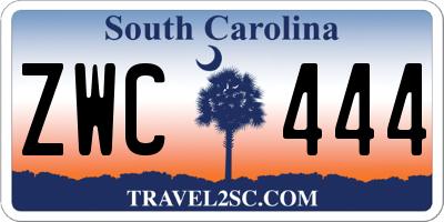 SC license plate ZWC444