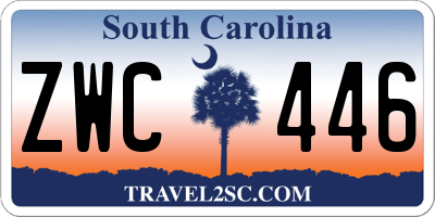 SC license plate ZWC446