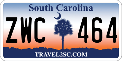 SC license plate ZWC464