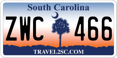 SC license plate ZWC466