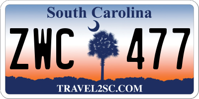 SC license plate ZWC477