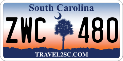 SC license plate ZWC480