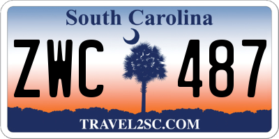 SC license plate ZWC487