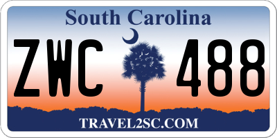 SC license plate ZWC488
